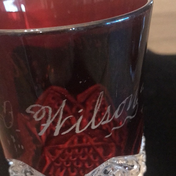 Antique ruby red flash glass fair souvenir one 1902 one cute Baby Tippett - Picture 3 of 16